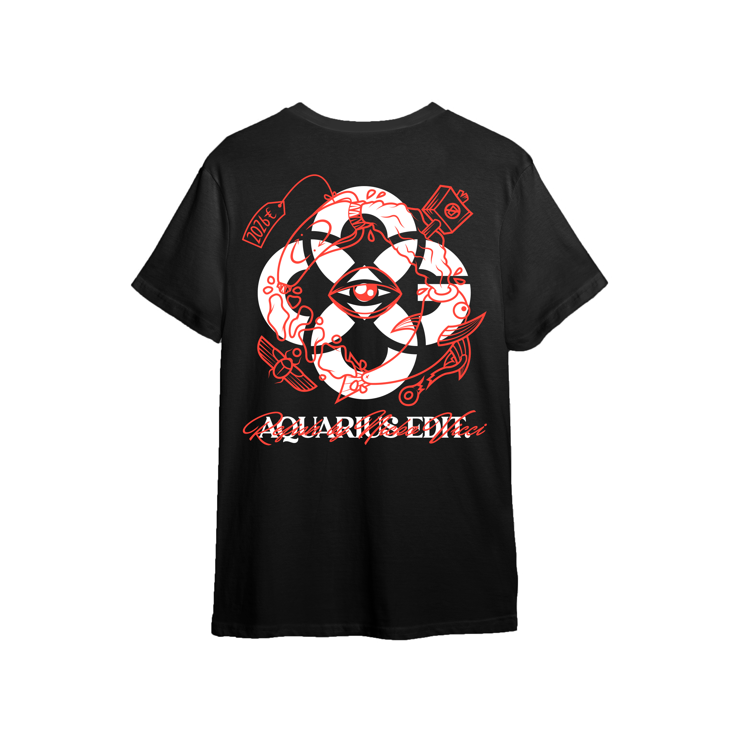 TEE SHIRT OOOG X NICKO VICCI AQUARIUS EDIT. ORANGE